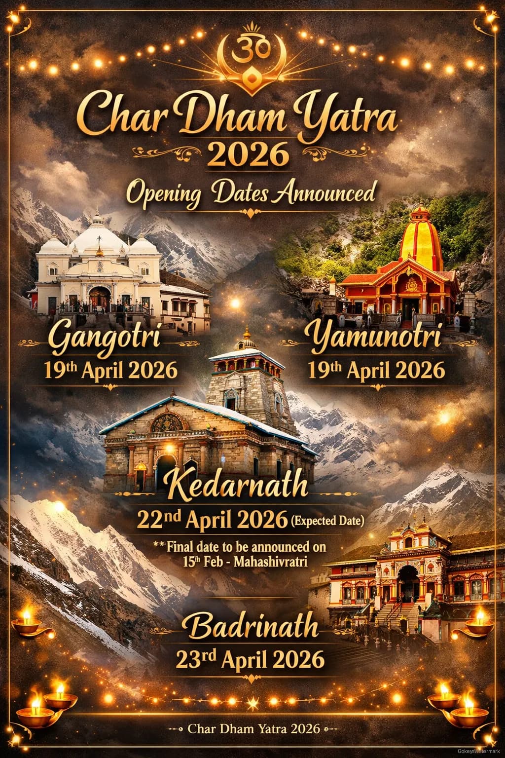 Char Dham Yatra Opening Date 2026