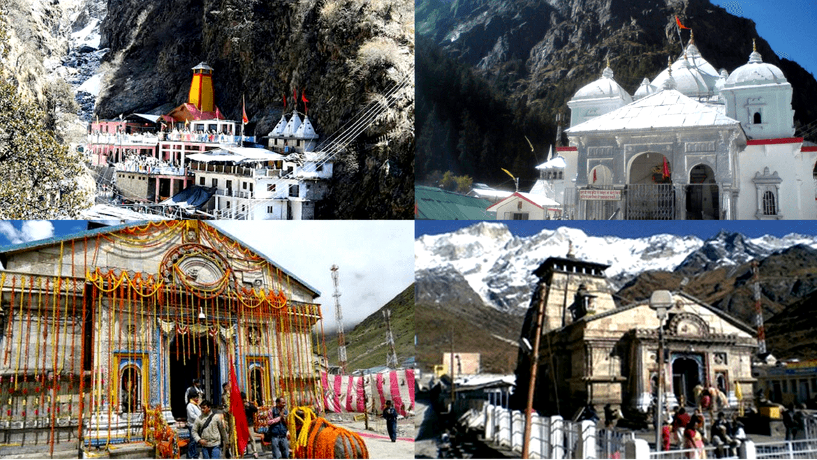 Gokeys travel vehicle and pilgrims on the Char Dham Yatra route from Haridwar