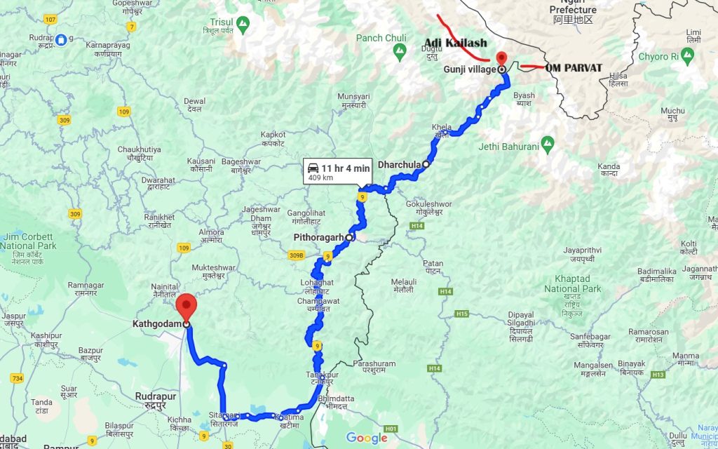 route-map-of-adi-kailash-and-om-parvat-tour